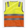 Vest with zipper closure and high visibility bands