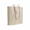 Shopper in cotone 180 g/m2 manici lunghi e soffietto