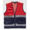 Two-tone multi-pocket vest