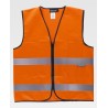 Vest with zipper closure and high visibility bands C3610