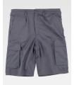 Shorts with two open side pockets and two Velcro flap cargo pockets