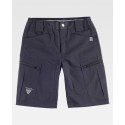 Pantalone corto in tessuto elasticizzato combinato