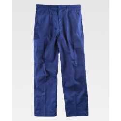 Pantaloni dritti in cotone con due tasche