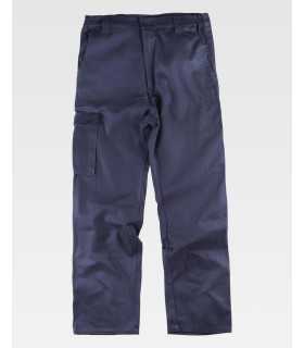 Pantaloni dritti in cotone con due tasche