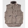 Padded vest with high collar