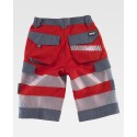 Pantalone corto combinato con bande riflettente segmentate
