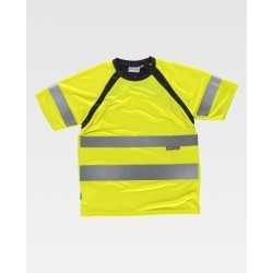 T-shirt combinata di manica raglan corta