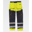 Pantalone combinato di triple cuciture e con bande rifrangente