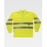 High visibility long-sleeved polyester polo shirt
