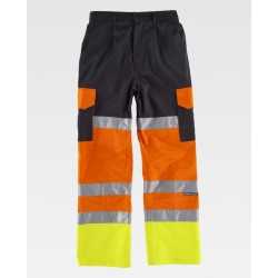 Pantalone con rinforzi combinati di alta visibilità
