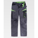 Pantalone tricolore con tessuto canvas