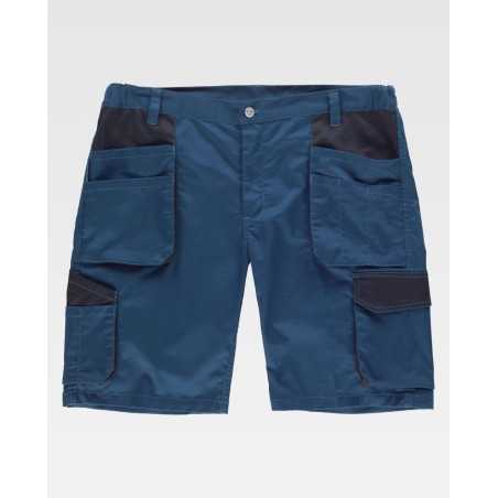 Bermuda in tessuto elasticizzato combinato