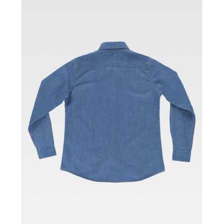 Camicia attillata di donna in tessuto denim
