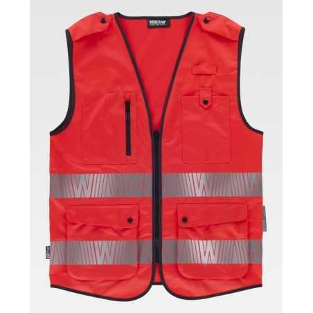 Gilet ad alta visibilità con bande rifrangenti